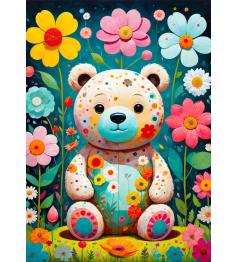 Puzzle Enjoy Urso De Pelúcia De Flor de 1000 peças