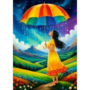 Puzzle Enjoy Guarda-Chuva Arco-Íris de 1000 peças