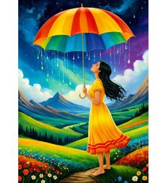 Puzzle Enjoy Guarda-Chuva Arco-Íris de 1000 peças