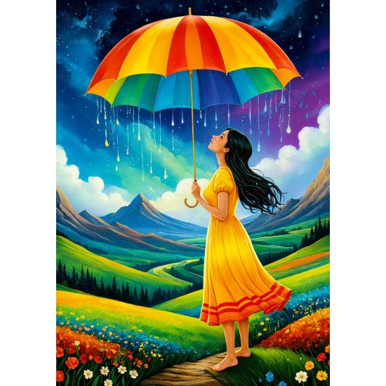 Puzzle Enjoy Guarda-Chuva Arco-Íris de 1000 peças