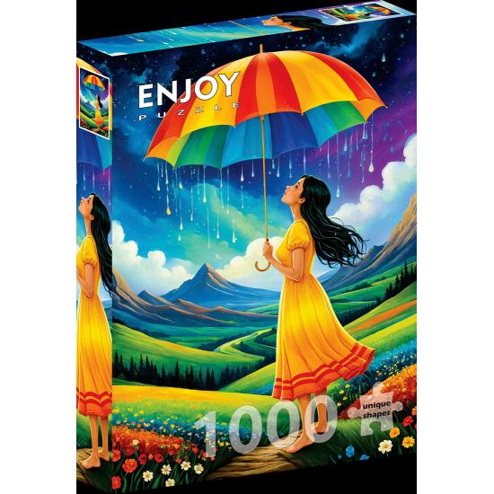 Puzzle Enjoy Guarda-Chuva Arco-Íris de 1000 peças