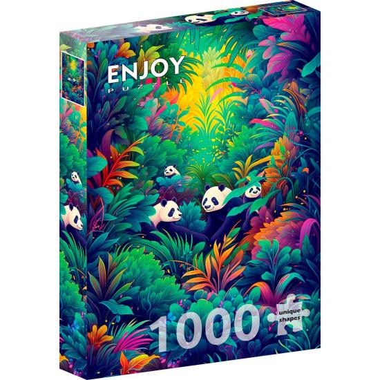 Puzzle Enjoy Paraíso dos Pandas de 1000 peças