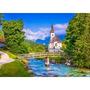 Puzzle Enjoy Little Church em Ramsau, Alemanha 1000 Pcs