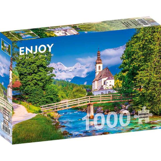 Puzzle Enjoy Little Church em Ramsau, Alemanha 1000 Pcs