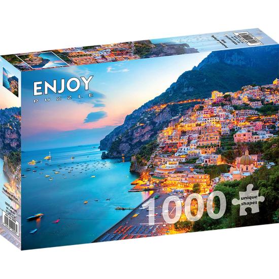 Puzzle Enjoy Positano ao Anoitecer, Itália de 1000 Peças