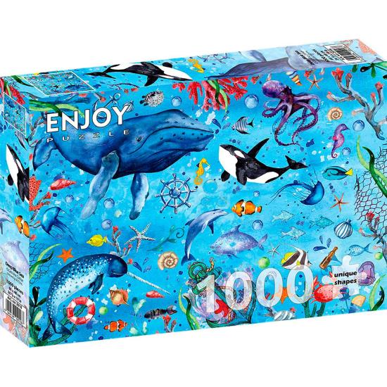 Puzzle Enjoy Profundo Mar Azul de 1000 Peças