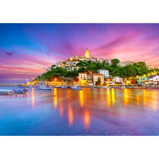 Puzzle Enjoy Aldeia de Vrbnik, Croácia de 1000 Peças