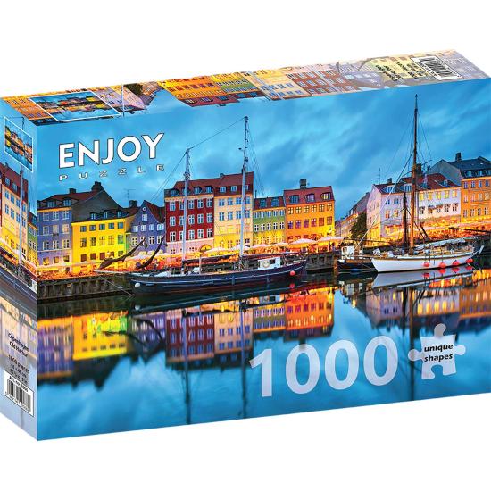 Puzzle Enjoy Porto Velho de Copenhague de 1000 Peças Puzzle Enjoy Porto Velho de Copenhague de 1000 Peças