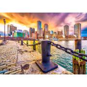 Puzzle Enjoy Porto de Boston ao Anoitecer EUA de 1000 Peças