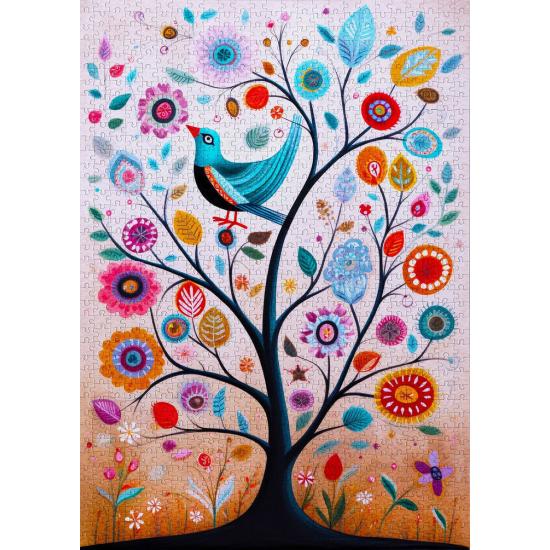 Puzzle Enjoy Que O Pássaro Azul Da Felicidade Voe Para A Sua Árv