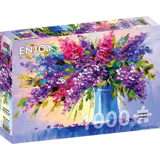 Puzzle Enjoy Buquê de Lilases em um Vaso de 1000 Peças