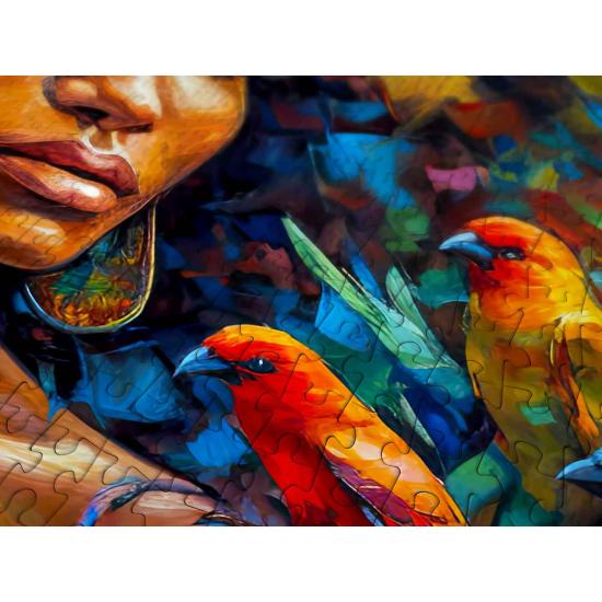 Puzzle Enjoy Rainha con Penas de 1000 peças