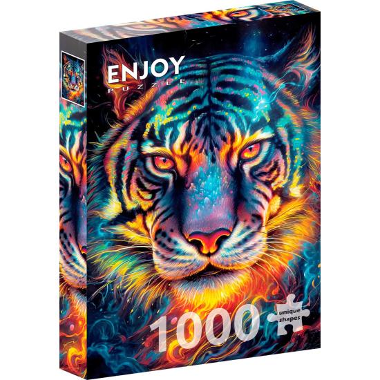 Puzzle Enjoy Resiliência Do Tigre de 1000 peças