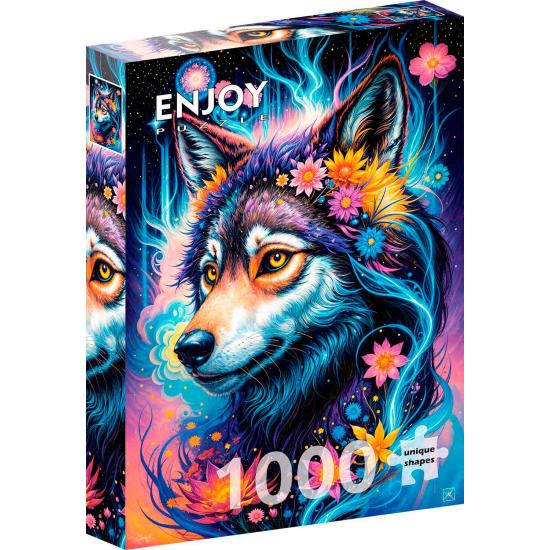 Puzzle Enjoy Retrato de Lobo Mágico de 1000 peças