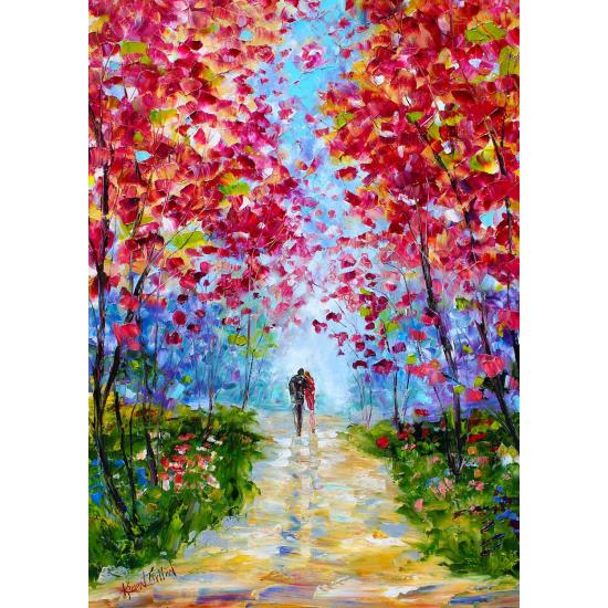 Desfrute de Romance Blooming in Spring Puzzle 1000 Pcs