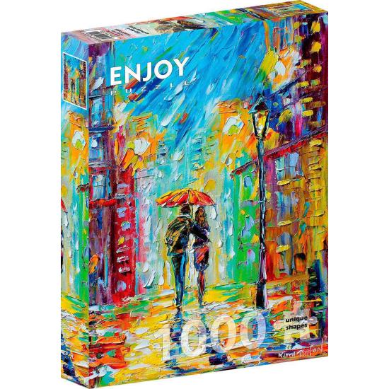 Puzzle Enjoy de um romance chuvoso na cidade de 1000 p