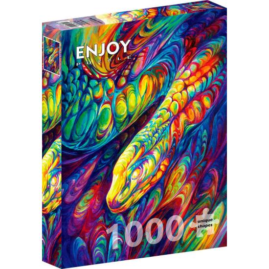 Puzzle Enjoy Cobra Arcoiris de 1000 Peças Puzzle Enjoy Cobra Arcoiris de 1000 Peças