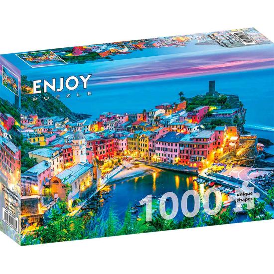 Puzzle Enjoy Porto de Boston ao Anoitecer EUA de 1000 Peças Puzzle Enjoy Porto de Boston ao Anoitecer EUA de 1000 Peças