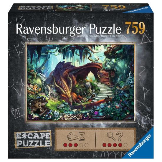 Puzzle Escape Ravensburger Na caverna do Dragão de 759 peças
