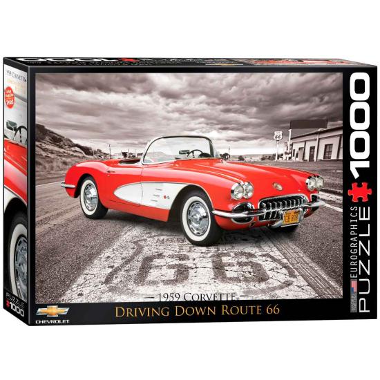 Puzzle Eurographics 1959 Corvette Route 66 1000 peças