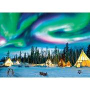 Puzzle Eurographics Camping para observar a aurora boreal 1000
