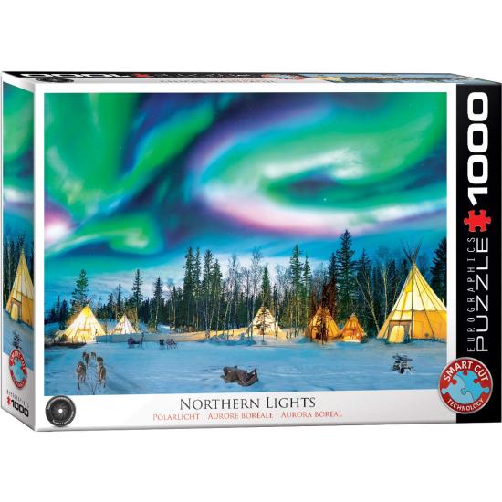 Puzzle Eurographics Camping para observar a aurora boreal 1000