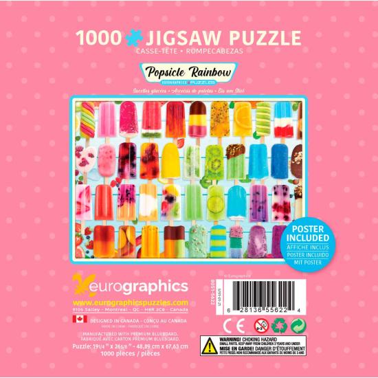 Puzzle Eurographics Arco-Íris de picolés, Lata de 1000 Pzs