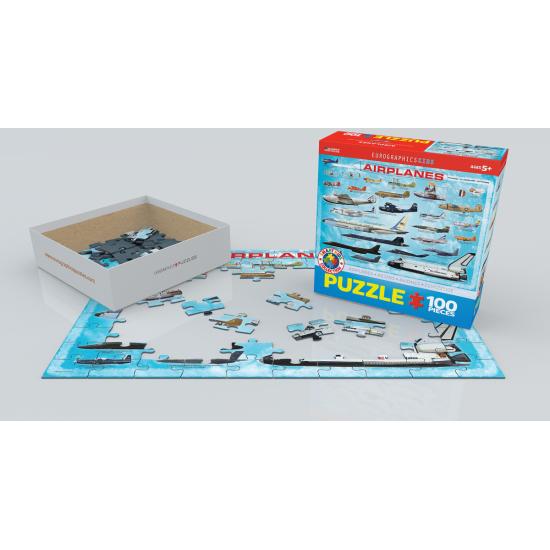 Aviões Eurográficos Puzzle 100 Peças Aviões Eurográficos Puzzle 100 Peças