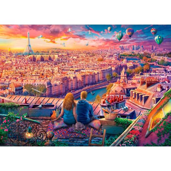 Puzzle Eurographics Telhado em Paris de 1000 peças Puzzle Eurographics Telhado em Paris de 1000 peças