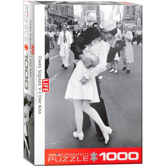 Puzzle Eurographics Kiss in Times Square 1000 peças