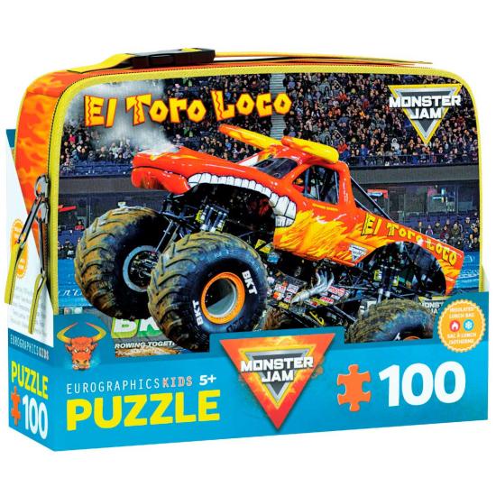 Puzzle Eurographics Lancheira El Toro Loco Monster Jam 100 Peças