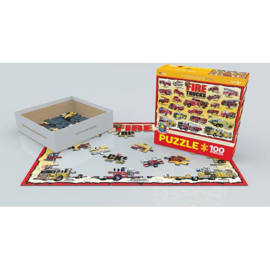 Puzzle Eurographics Fire Trucks 100 Peças