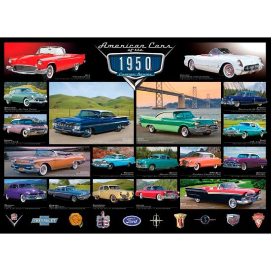 Puzzle Eurographics Carros Americanos 1950, 1000 Peças
