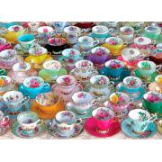 Coleção de xícaras de chá de Puzzle Eurographics de 1.000