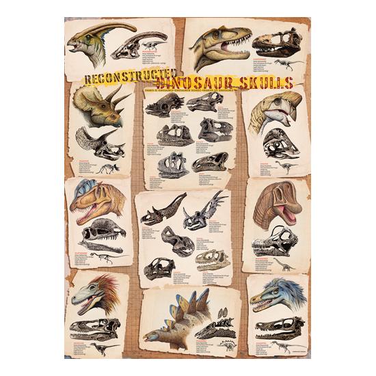 Puzzle Eurographics reconstruído crânios de dinossauros d