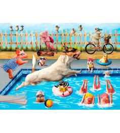 Puzzle Eurographics Dia Louco na Piscina XXL 500 pçs