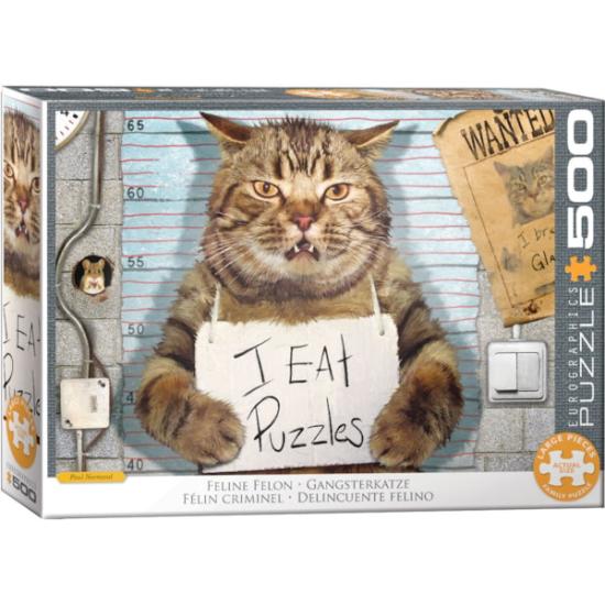 Puzzle Eurographics Criminoso Felino XXL 500 pçs