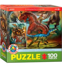 Puzzle Eurographics Dinossauros Carnívoros 100 Peças