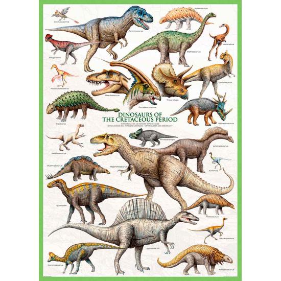 Dinossauros Eurographics do Cretáceo Puzzle de 1000 peças Dinossauros Eurographics do Cretáceo Puzzle de 1000 peças