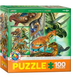 Puzzle Eurographics Dinossauros Herbívoros 100 Peças