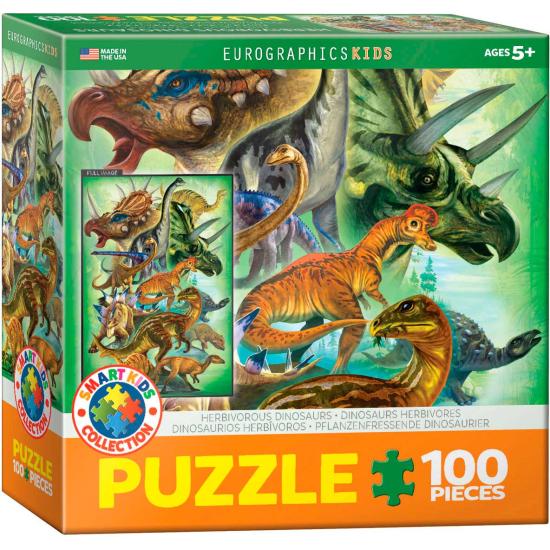 Puzzle Eurographics Dinossauros Herbívoros 100 Peças
