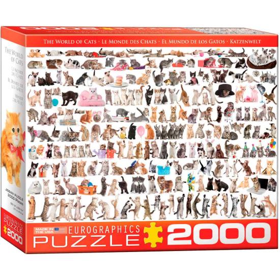 Puzzle Eurographics O Mundo dos Gatos 2000 Peças