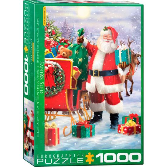 Puzzle Eurographics trenó do Papai Noel 1000 peças