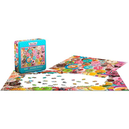 Puzzle Eurographics Donut Party, lata de 1000 peças