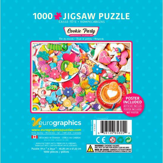 Puzzle de festa de biscoito Eurographics, lata de 1000 pe