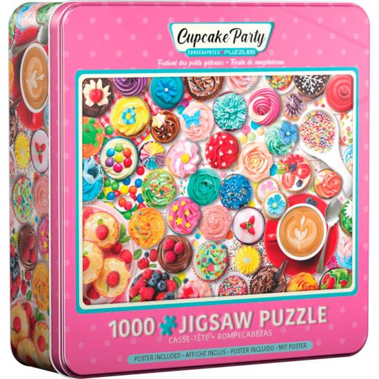 Festa de Cupcake Puzzle Eurographics, Lata de 1000 Pzs Festa de Cupcake Puzzle Eurographics, Lata de 1000 Pzs