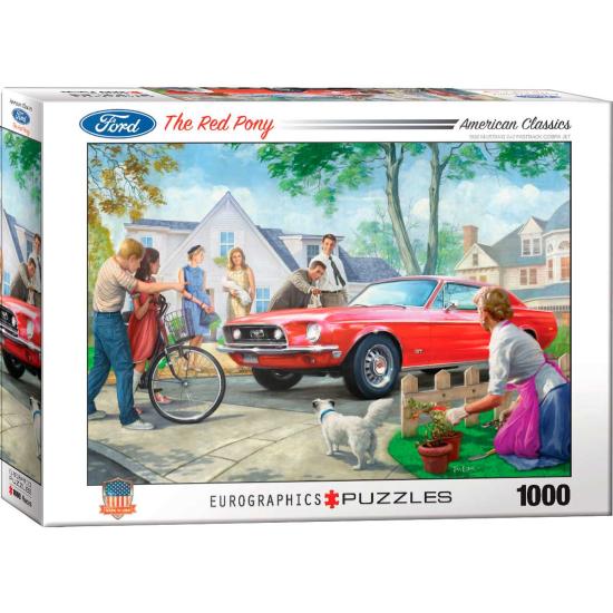 Puzzle Eurographics Ford Mustang Vermelho 1000 peças