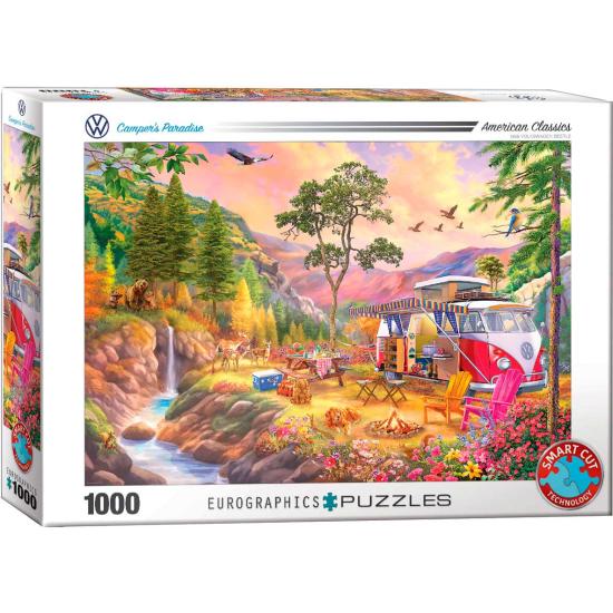 Puzzle Eurographics Camper's Paradise VW Van de 1000 pçs Puzzle Eurographics Camper's Paradise VW Van de 1000 pçs