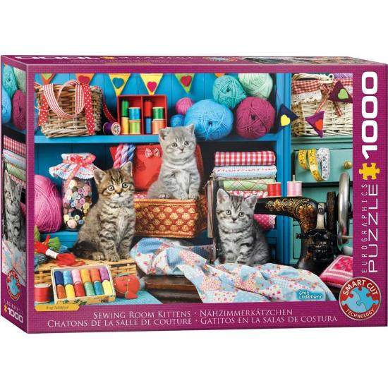 Puzzle Eurographics Gatinhos na Sala De Costura 1000 Peças