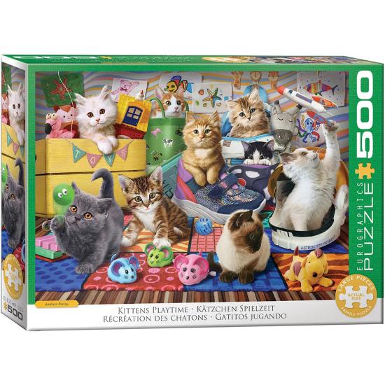 Puzzle Eurographics Hora De Brincar Dos Gatinhos XXL 500 Peças